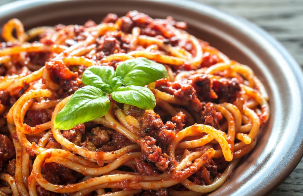 Spaghetti with bolognese sauce